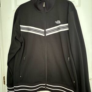 The North Face Black and White Logo Jacket